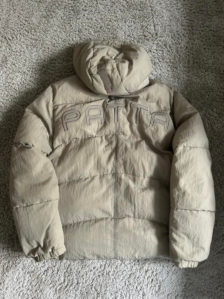 Patta Puffer Jas Maat L - Zo goed als nieuw, Ophalen of Verzenden, Zo goed als nieuw, Maat 52/54 (L), Beige
