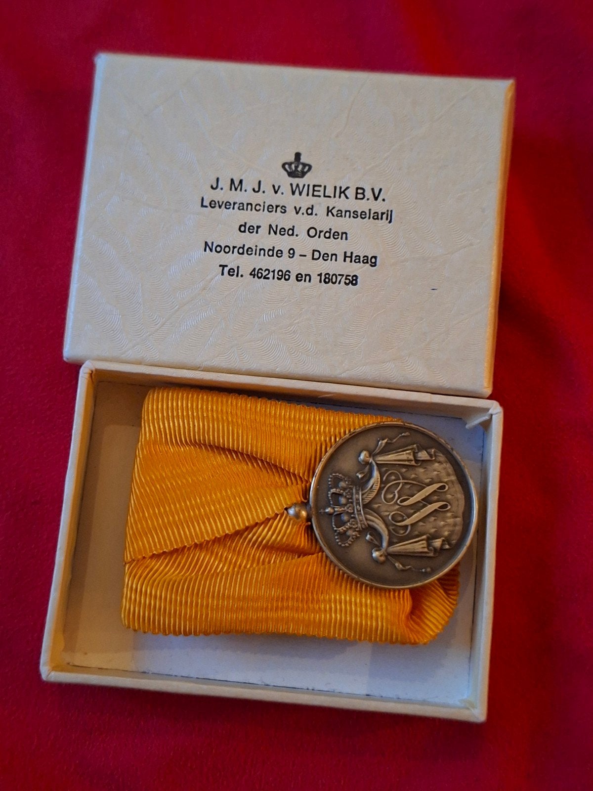 Trouwe Dienst medaille (K)NIL Marine (Indiër in dienst), Ophalen of Verzenden, Marine, Nederland, Lintje, Medaille of Wings