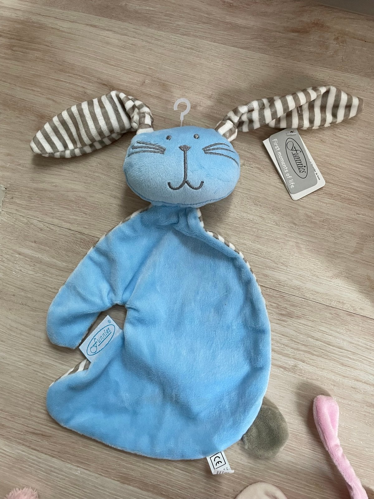 Funnnies Konijn Knuffeldoekje Blauw, Ophalen of Verzenden, Zo goed als nieuw, Overige typen