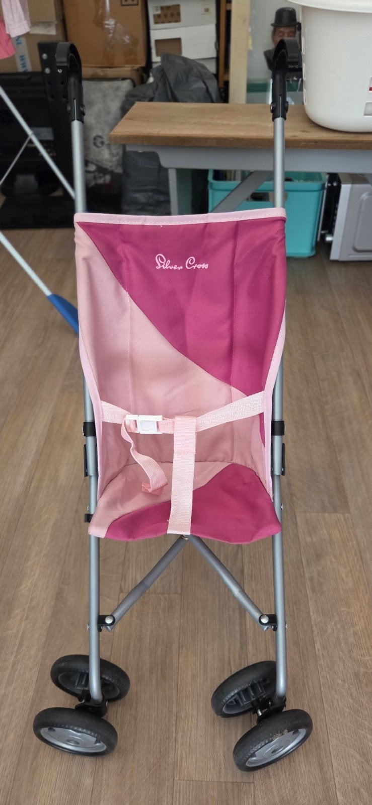Roze poppenbuggy van Silver Cross, Kinderen en Baby's, Ophalen, Gebruikt, Overige typen