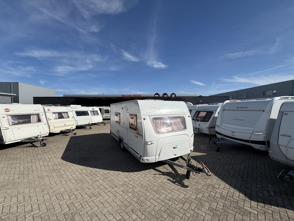 Dethleffs New Line 490 TK Stapelbed 1300KG Voortent, Caravans en Kamperen, Standaardzit, Dwars-stapelbed, Bedrijf, Schokbreker