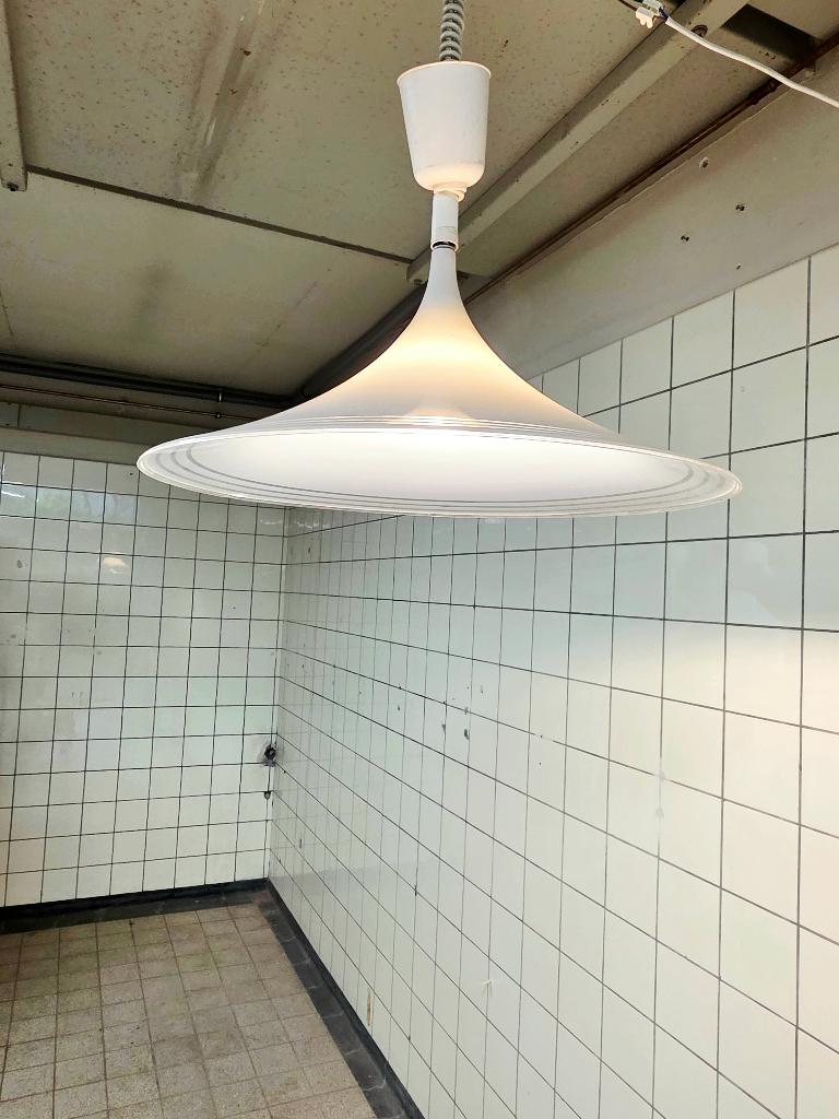 7788-Vintage 70s Space Age "Witch Hat" Pendant Lamp, Ophalen of Verzenden, Gebruikt, Kunststof, Vintage 1970