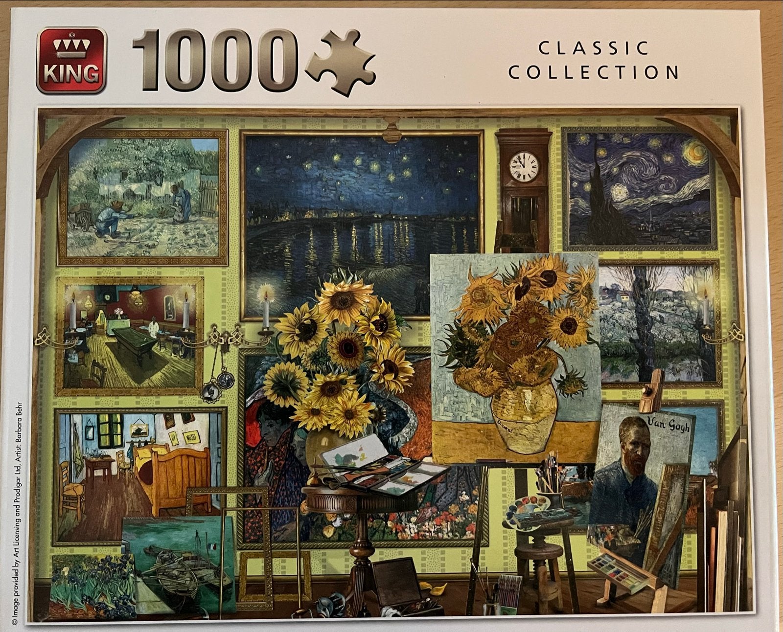 King Classic Collection Van Gogh Puzzel 1000 stukjes, Ophalen, 500 t/m 1500 stukjes, Zo goed als nieuw, Legpuzzel
