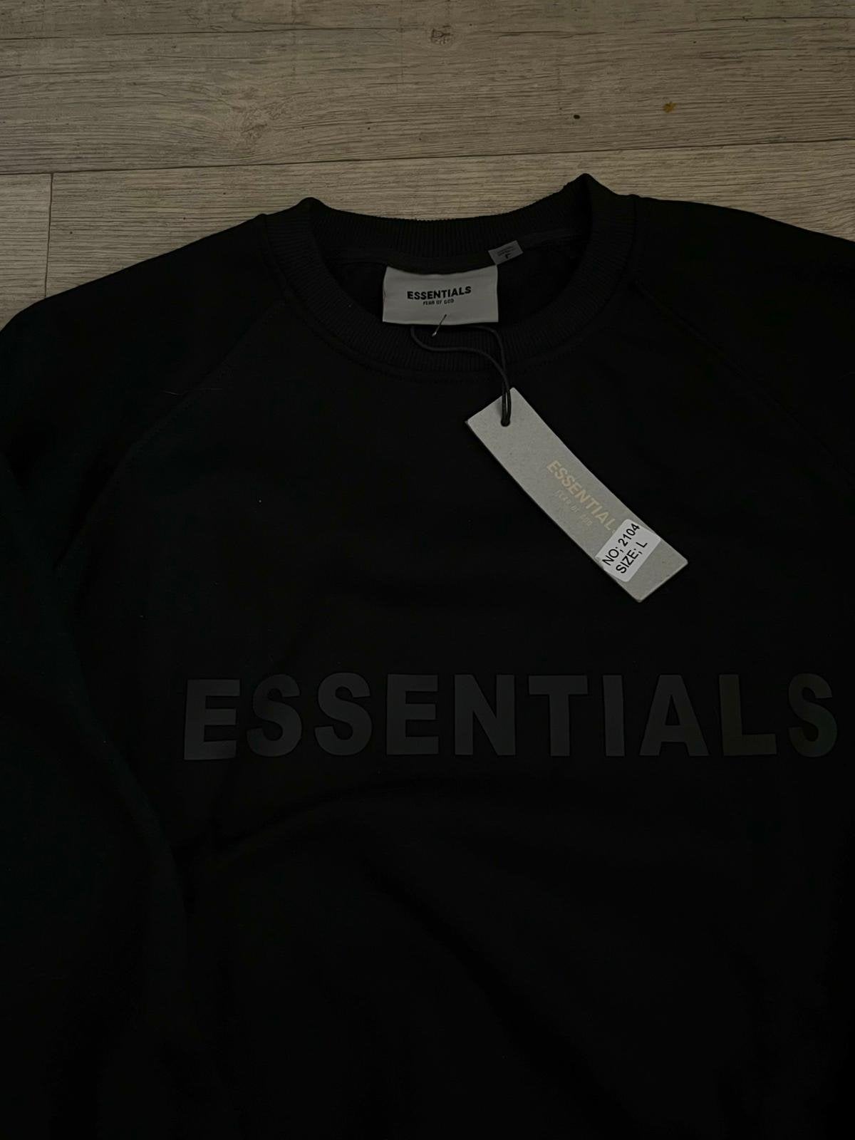 Essentials Fear of God Sweater Zwart Maat M en L Nieuw, Ophalen of Verzenden, Nieuw, Maat 52/54 (L), Zwart