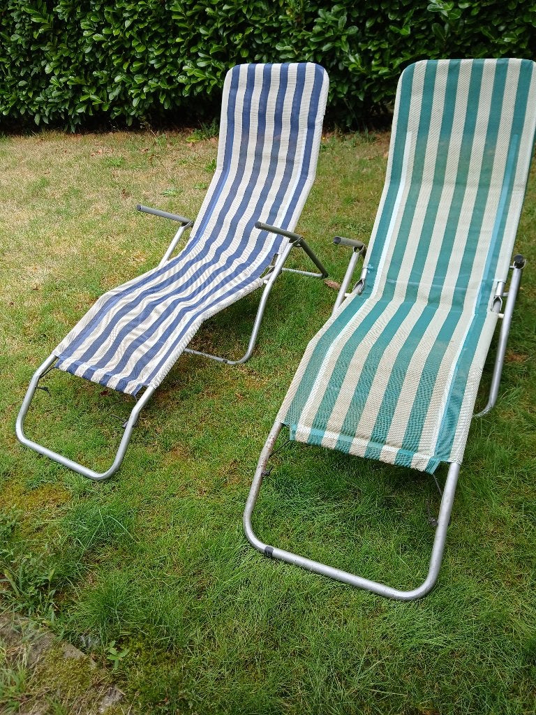 lig stoelen, Tuin en Terras, Ligbedden, Ophalen, Gebruikt, Kunststof, Inklapbaar