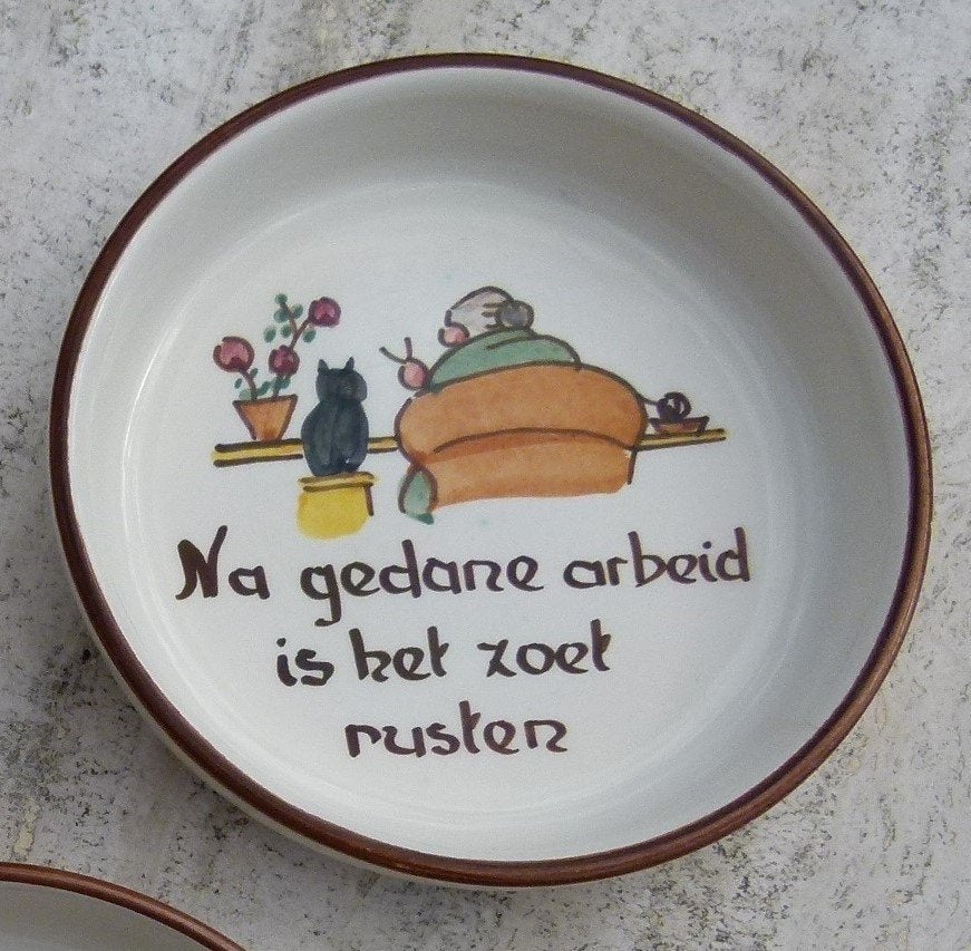 Vlieg uut Soest Vlieg Uut Holland Tekst / Spreuken Borden, Antiek en Kunst, Ophalen of Verzenden