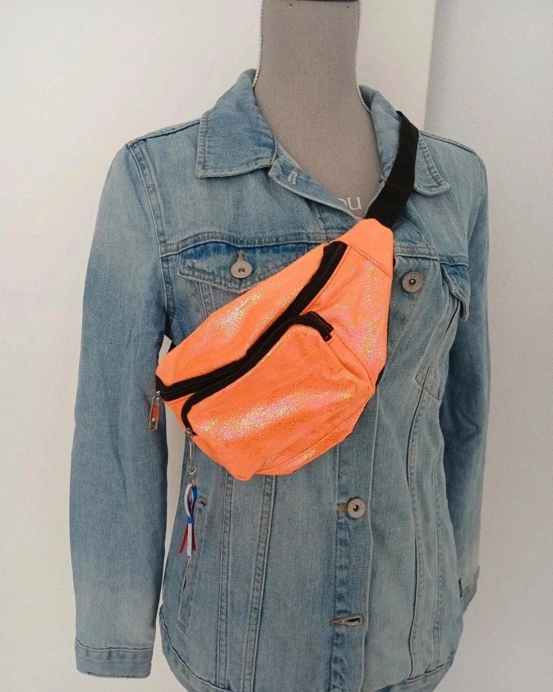 Praktische heuptas | oranje/zwart | 32x15x8cm | L. Max. 110c, Verzenden, Zo goed als nieuw, Oranje