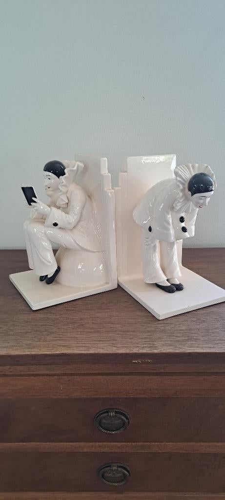 Pierrot vintage boekensteunen, Ophalen of Verzenden, Gebruikt