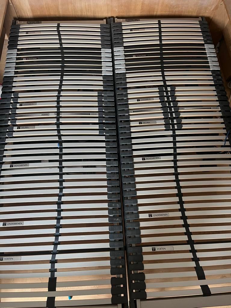 Bossflex 640 EL Elek. Verstelbare Lattenbodems  2x 80x210, Huis en Inrichting, Slaapkamer | Matrassen en Bedbodems, Ophalen, Gebruikt