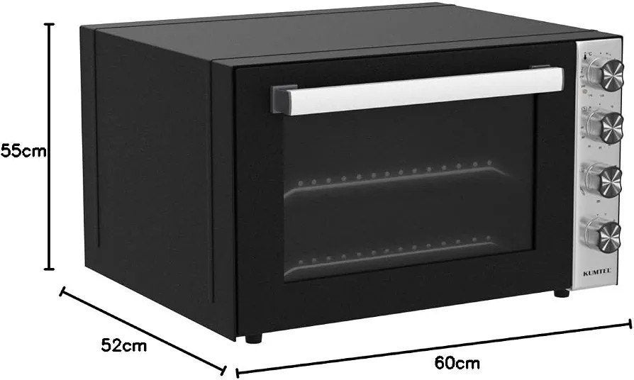 Grote vrijstaande oven Kumtel 70l., Witgoed en Apparatuur, Ovens, Ophalen of Verzenden, 60 cm of meer, Minder dan 45 cm