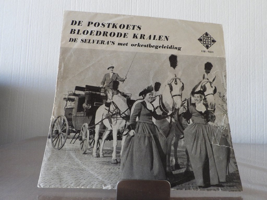 Selvera's de  – De Postkoets -  Bloedrode Kralen 1957, Ophalen of Verzenden, Gebruikt, Pop, Single