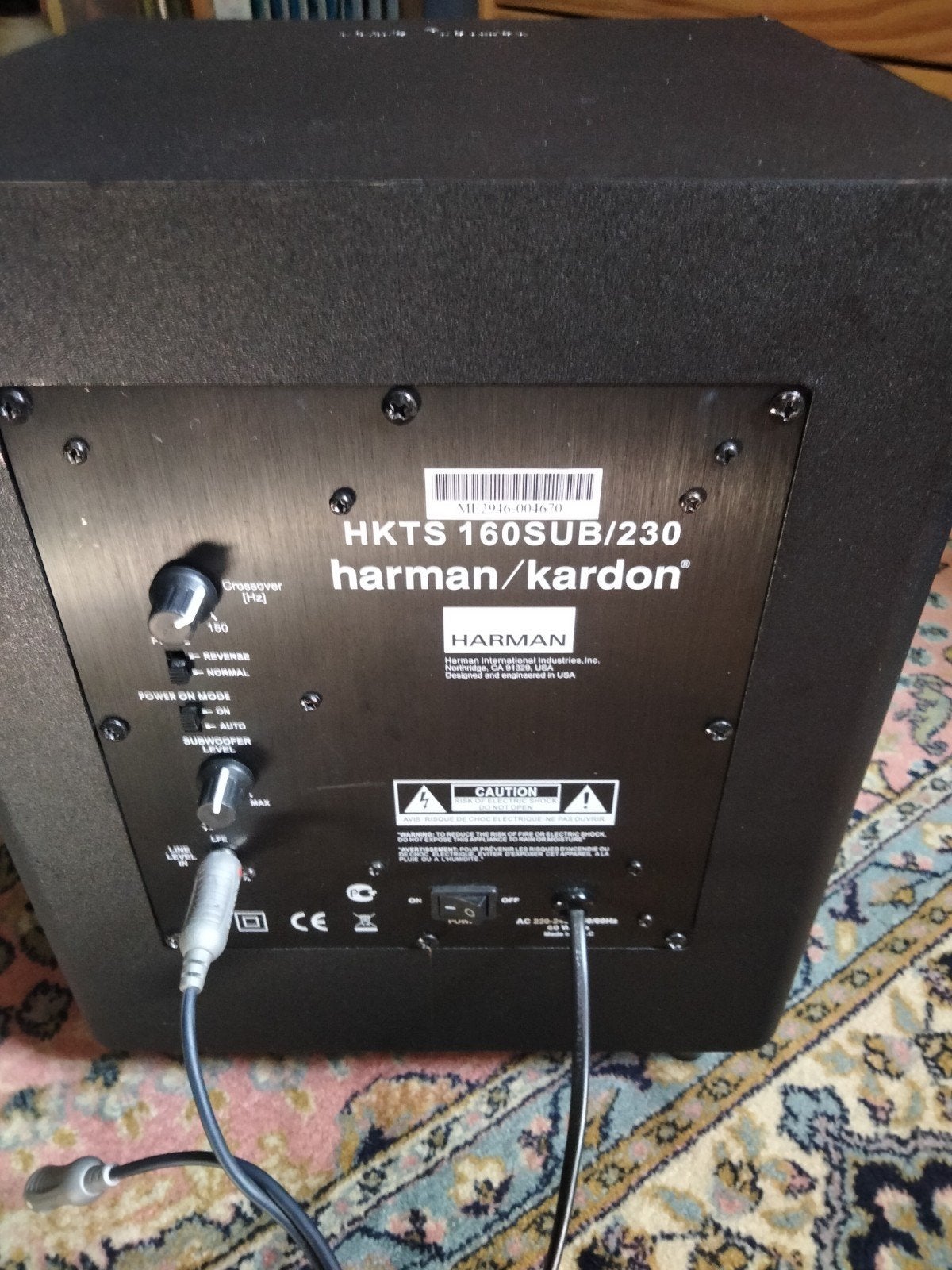 Harman Kardon HOTS 160SUB/230 60Watts, Ophalen of Verzenden, Zo goed als nieuw, Minder dan 500 watt, Overige typen
