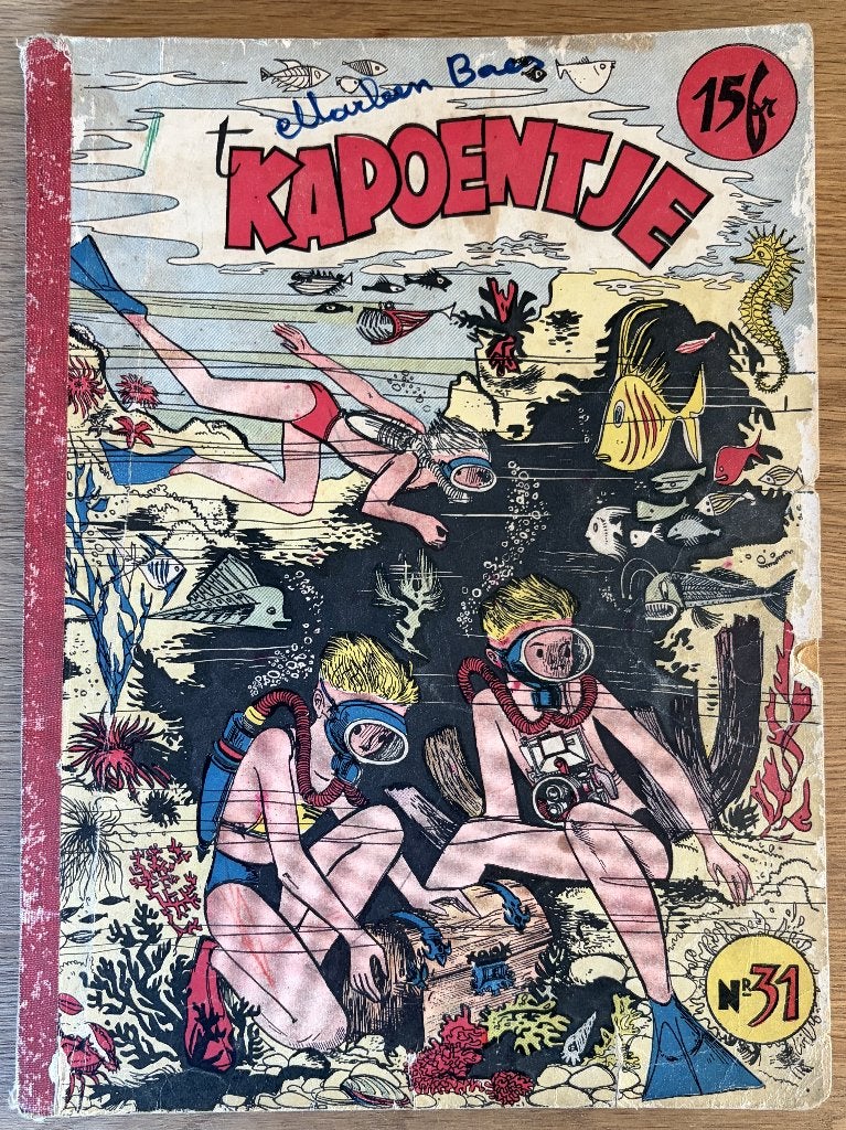 t Kapoentje 31 - 1e druk (1956) Strip, Eén stripboek, Ophalen of Verzenden, Gelezen