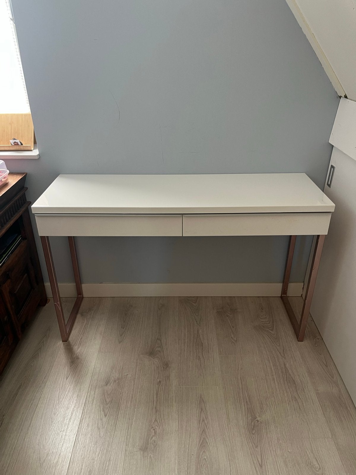 IKEA Kaptafel met Rosegold Poten - Gebruikssporen, Ophalen, Overige materialen, Gebruikt, 50 tot 100 cm
