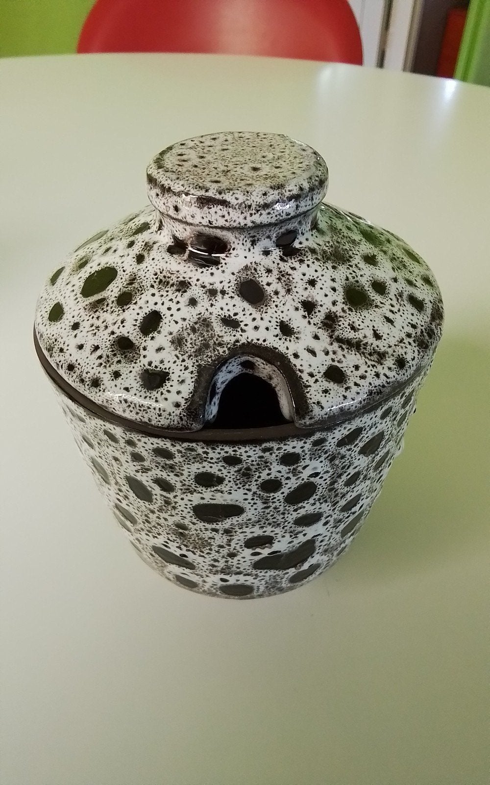 💐VINTAGE SUIKERPOT- JAMPOT KERAMIEK FAT LAVA WEST GERMANY, Ophalen of Verzenden