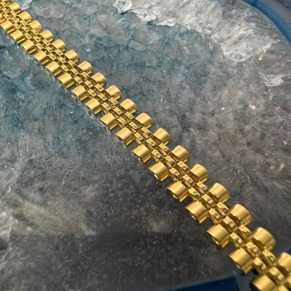 18 karaat gouden armband rolex schakel italy, Ophalen of Verzenden, Nieuw, Goud