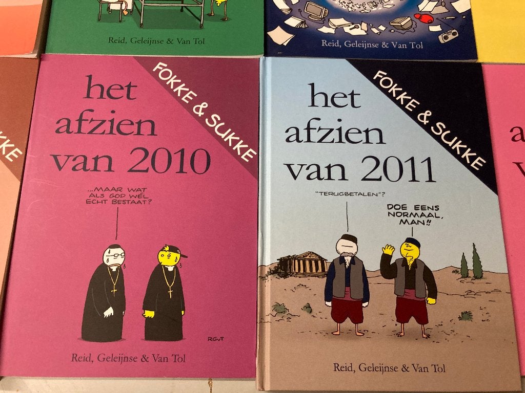 T.K. nog 15 boekjes van Fokke en Sukke, Ophalen of Verzenden, Gelezen, Reid, Geleinse & van Tol, Cartoons