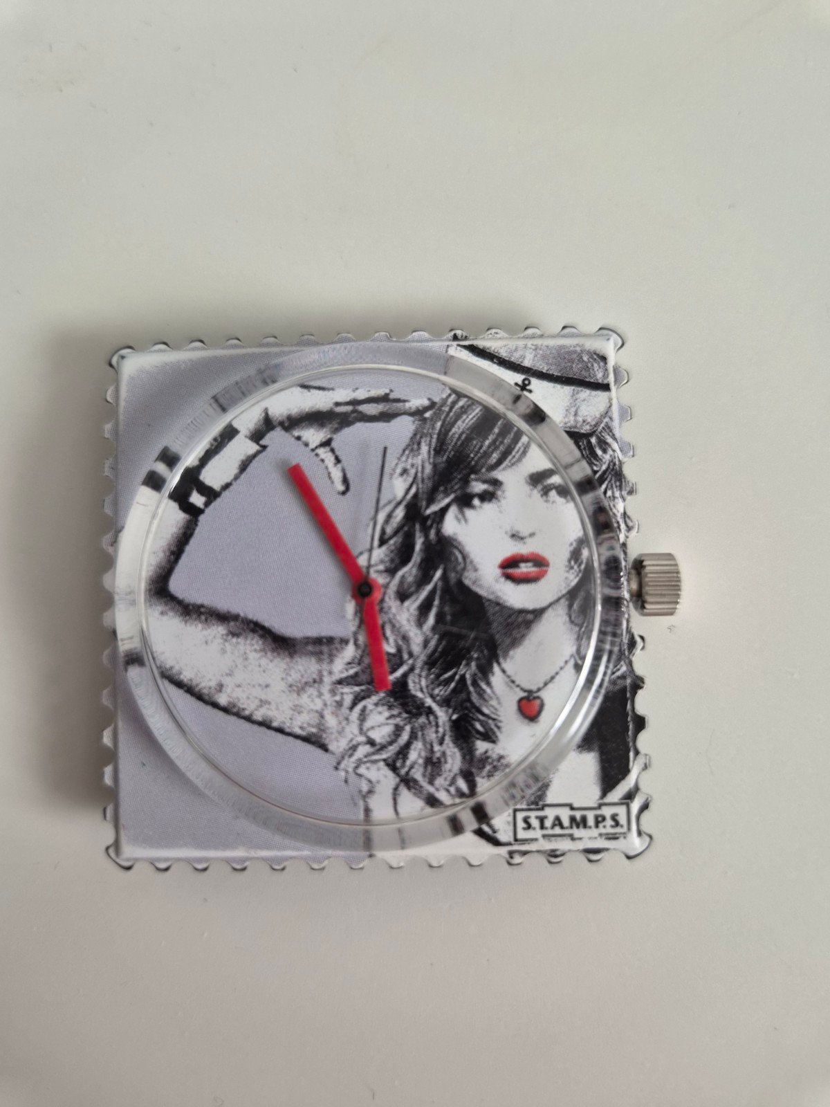 Stamps horloge met uniek design, Overige merken, Kunststof, Gebruikt, Polshorloge