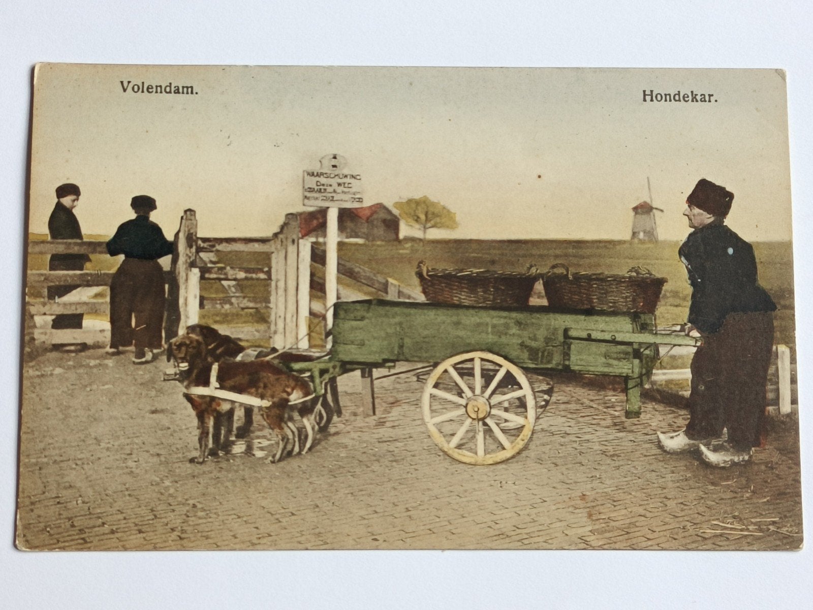 OUDE KAART HONDEKAR VOLENDAM, Ophalen of Verzenden, Voor 1920, Overige thema's