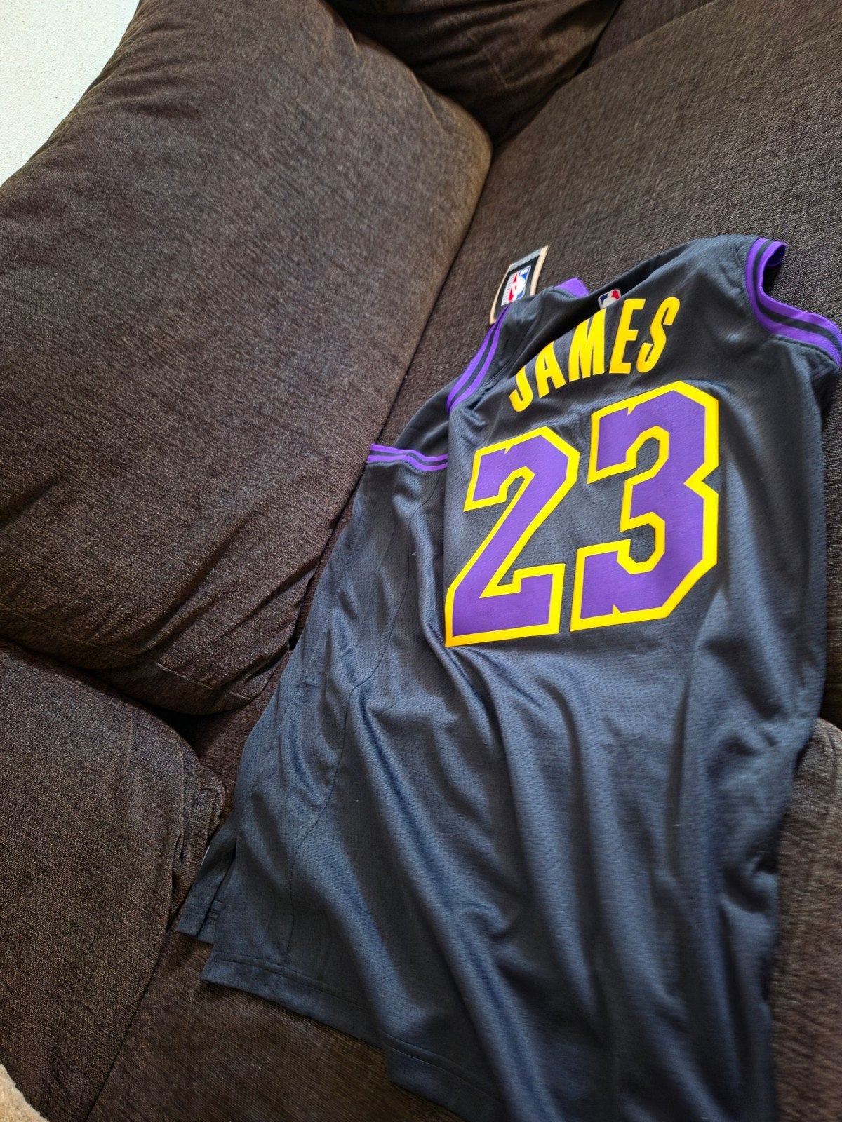 Los Angeles Lakers LeBron James NBA Jersey Maat M, Maat 52/54 (L), Zwart, Nike, Nieuw