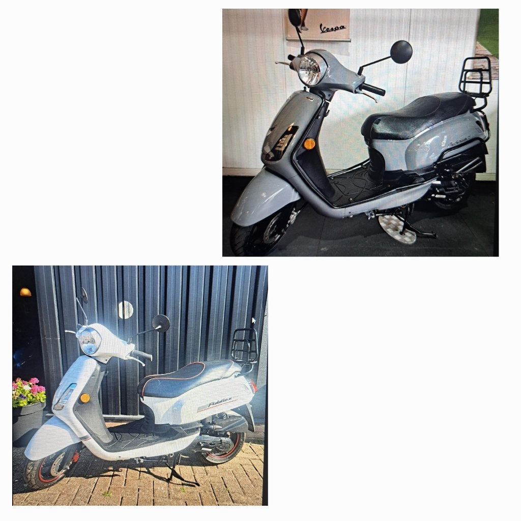 Witte Sym Fiddle II / Sym Fiddle II Rich Grey snorscooters, Ophalen, Gebruikt, Benzine, Fiddle