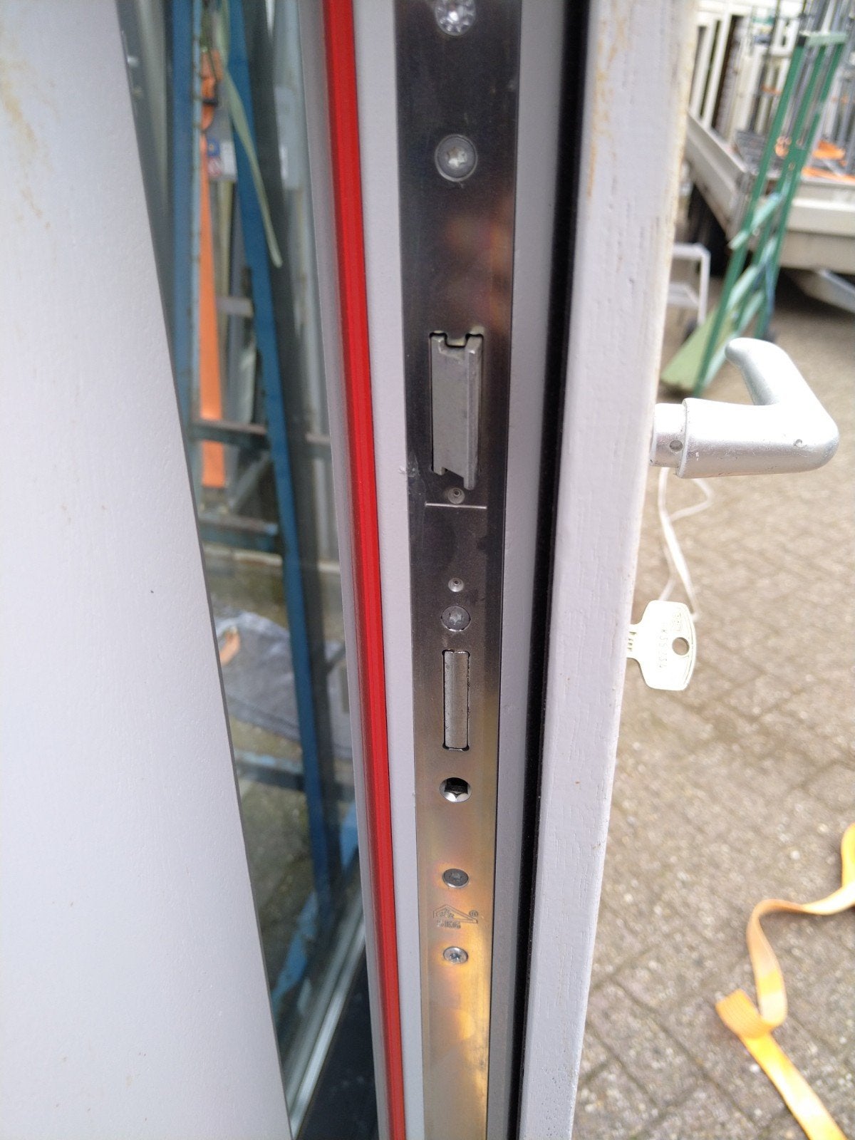 2 x kozijn met dubbele tuindeuren, Doe-het-zelf en Verbouw, Deuren en Horren, Nieuw, Ophalen of Verzenden, Buitendeur, Glas