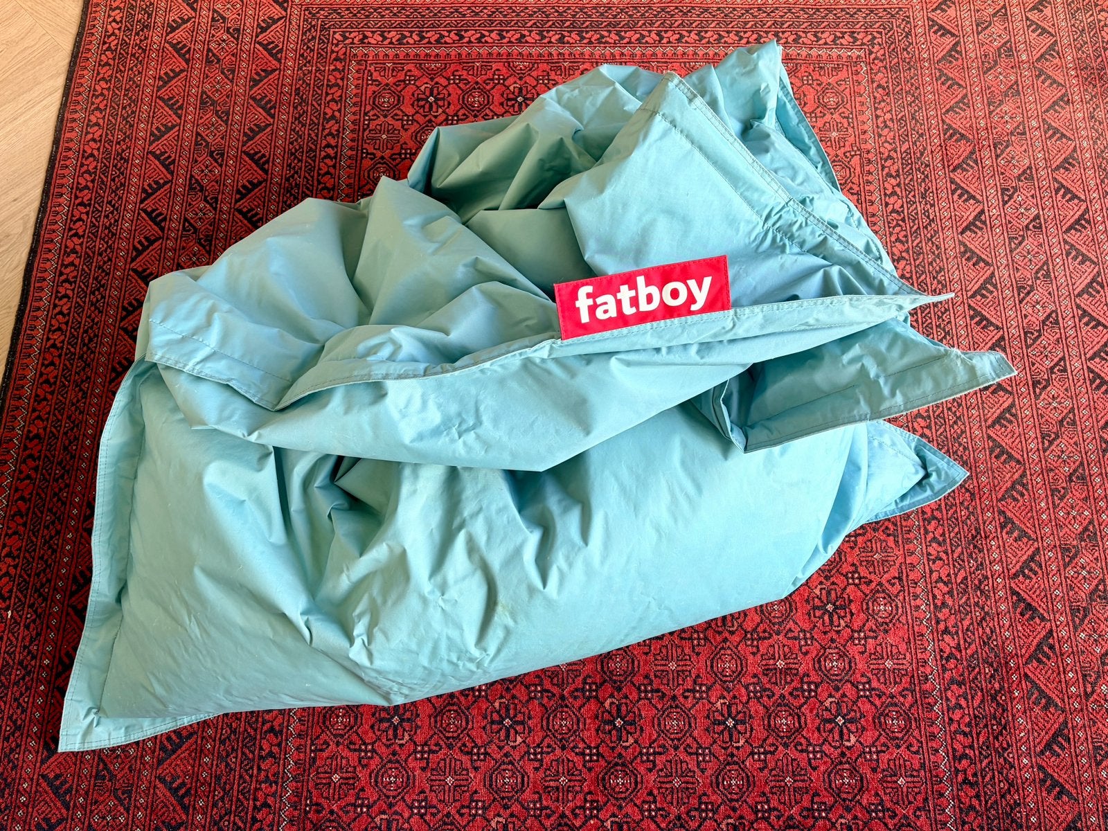 Fatboy zitzak turquoise 140x180, Ophalen, Zo goed als nieuw, Blauw