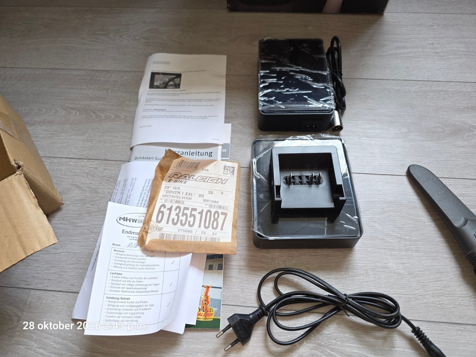 Nieuwe Kalkhoff/Raleigh Impulse Systeem Acculader, Nieuw