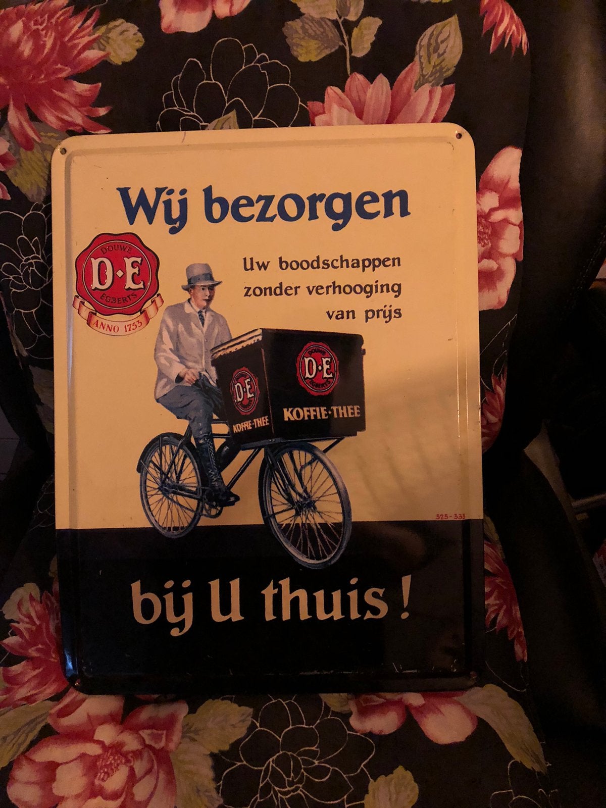 DE koffie, Ophalen of Verzenden, Zo goed als nieuw, Reclamebord