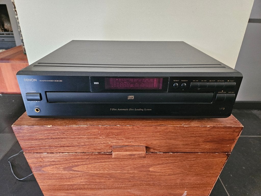 Denon DCM-280 stereo cd wisselaar, Ophalen, Zo goed als nieuw, Cd-speler, Denon