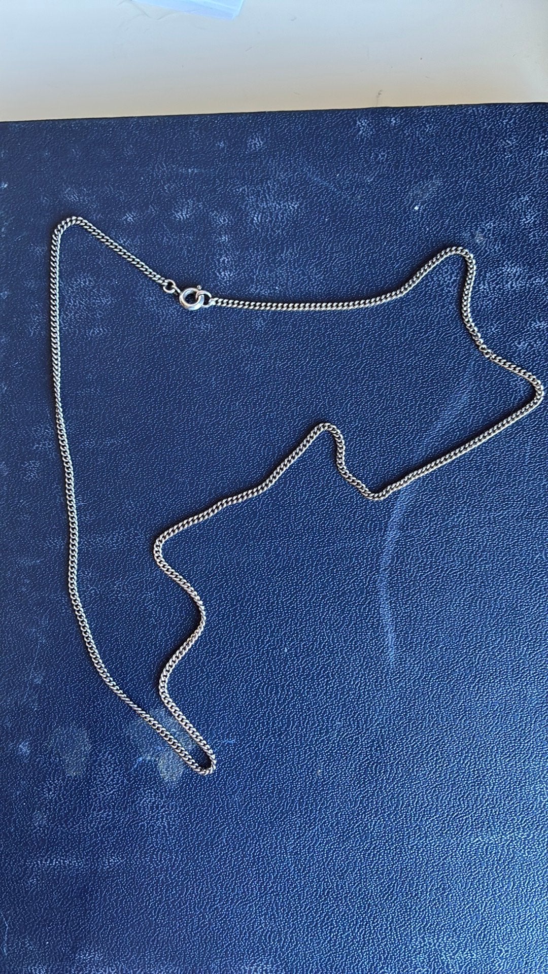 Zilver ketting 835 keurmerk 45,5 cm 2 mm gourmetschakel, Ophalen of Verzenden, Zilver