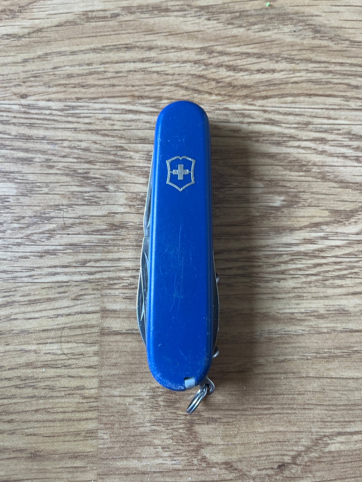 Victorinox zakmes blauw - Gebruikt maar functioneel, Hobby en Vrije tijd, Ophalen, Gebruikt