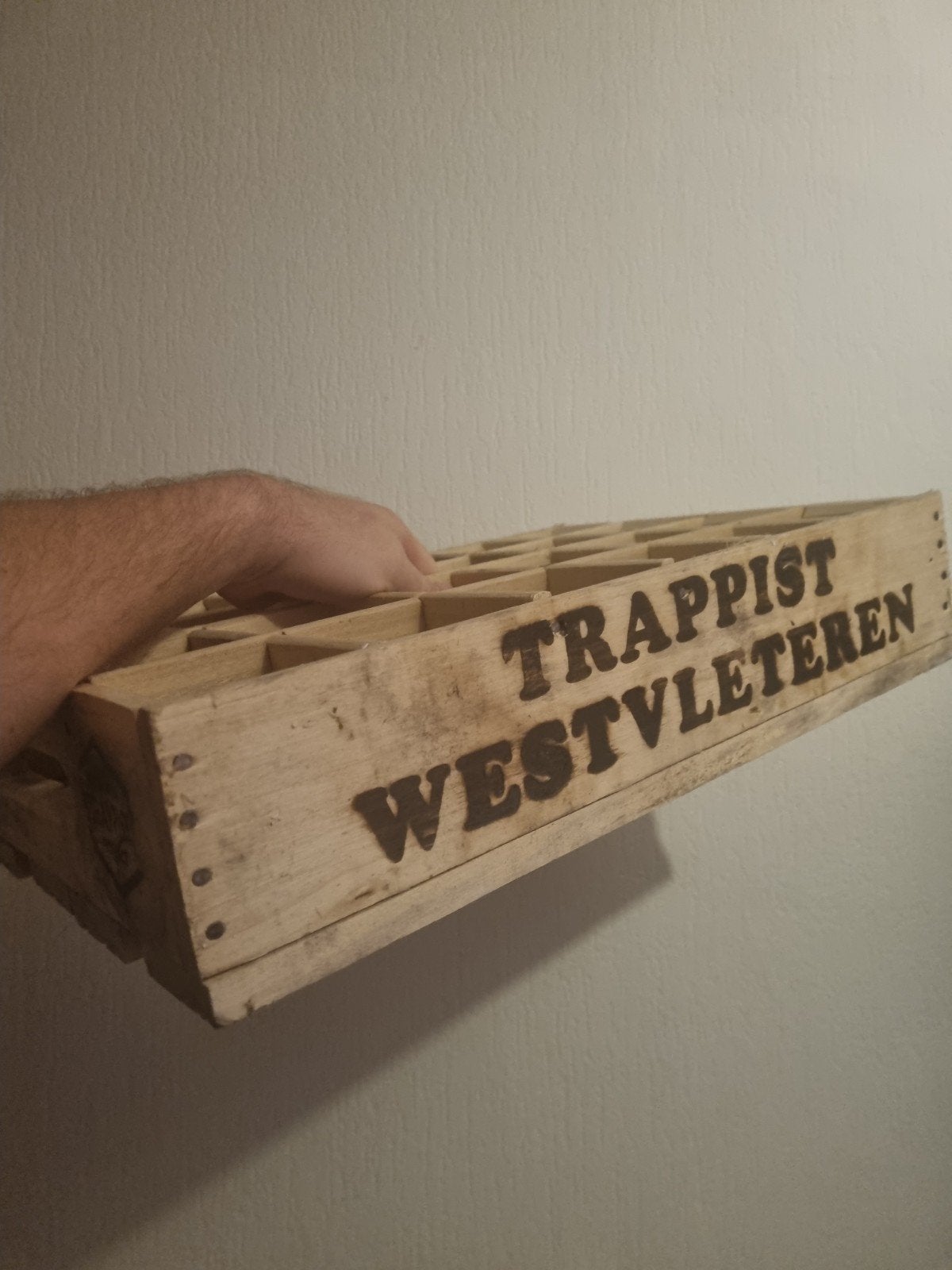 westvleteren krat houten bierkrat decoratie, Verzamelen, Ophalen of Verzenden, Flesje(s), Overige merken