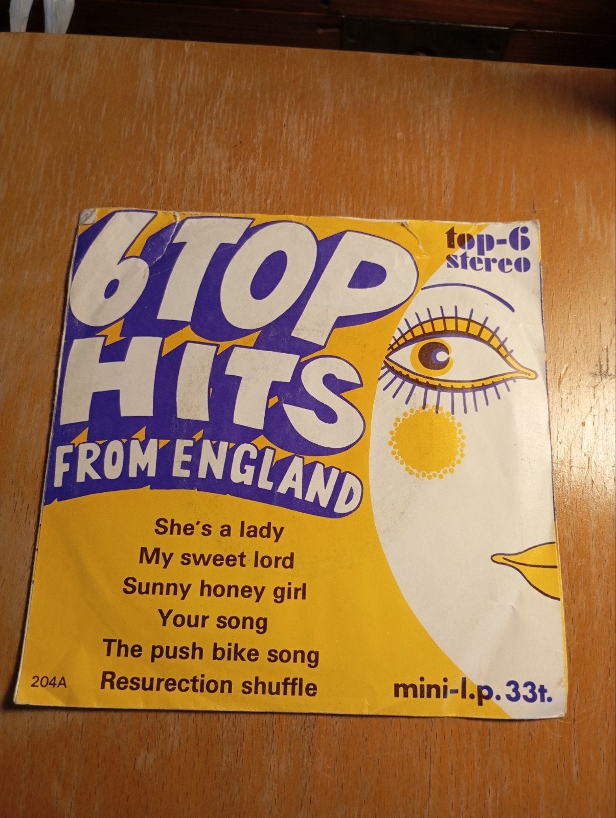 Vintage 6 Top from England Single G Harrison Music, Cd's en Dvd's, Vinyl Singles, Ophalen of Verzenden, Gebruikt, Pop