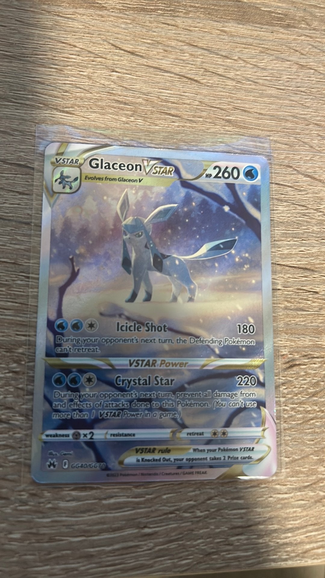 Glaceon vstar, Ophalen of Verzenden, Zo goed als nieuw