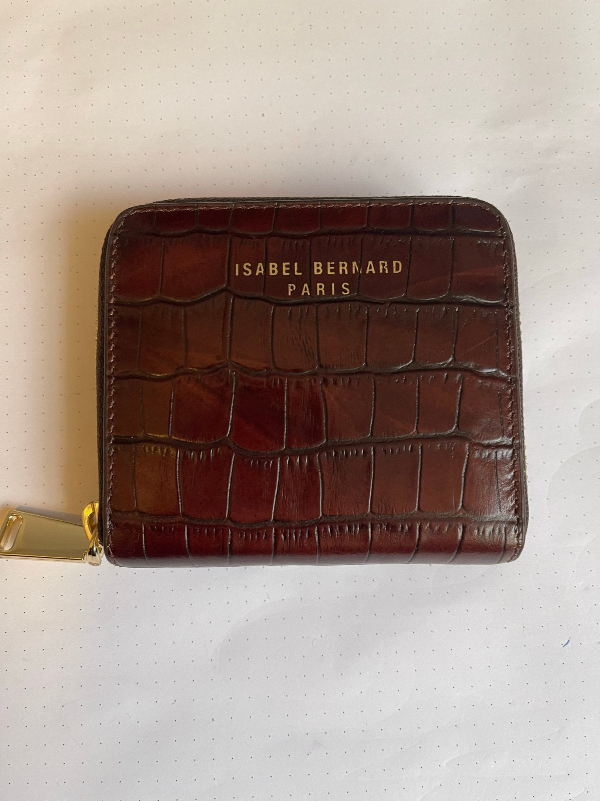Isabel Bernard Croco Tobacco Honore Portemonnee, Sieraden, Tassen en Uiterlijk, Overige merken, Bruin, Ophalen of Verzenden, Zo goed als nieuw