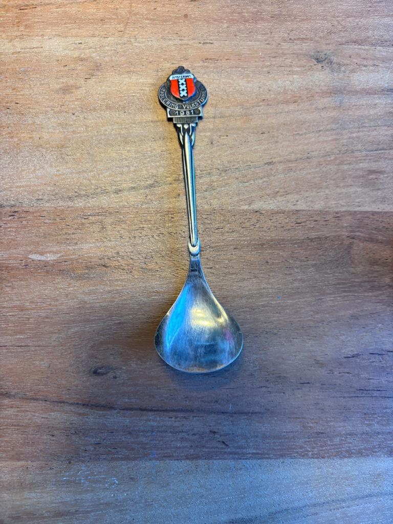 1 zilver lepeltje van Amsterdam, Ophalen of Verzenden