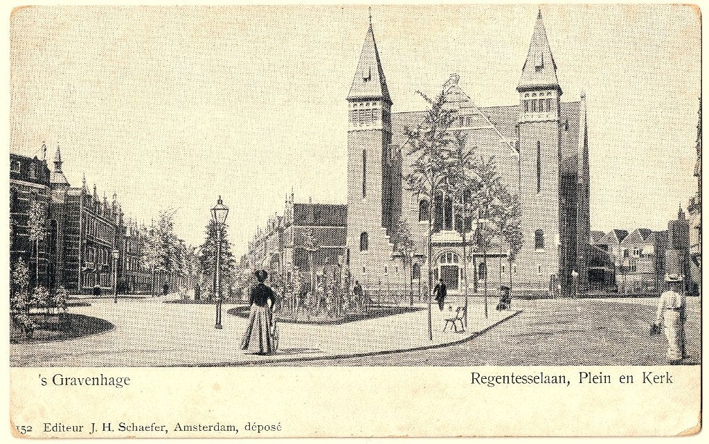 Den Haag 014; Regentesselaan, Plein en Kerk, ongelopen,, Verzenden, Voor 1920, Ongelopen, Zuid-Holland