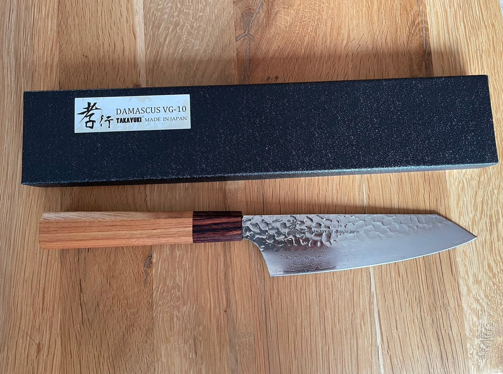 Japans koksmes Sakai Takayuki Damascus VG-10, Ophalen, Zo goed als nieuw, Hout