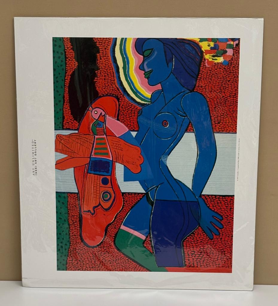 Vintage Le grand nu bleu Corneille Jaski Art zeefdruk, Ophalen of Verzenden