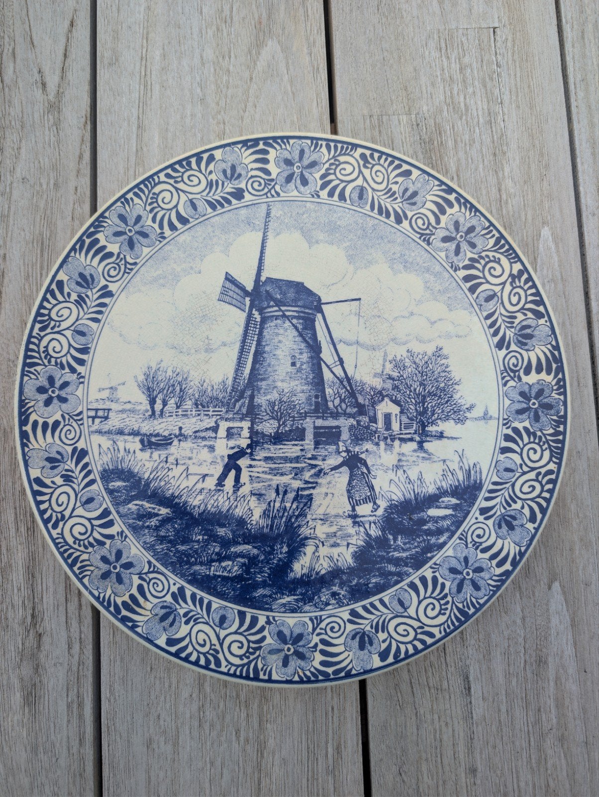 Delfts blauw wandbord De Winter Chemkefa, Ophalen