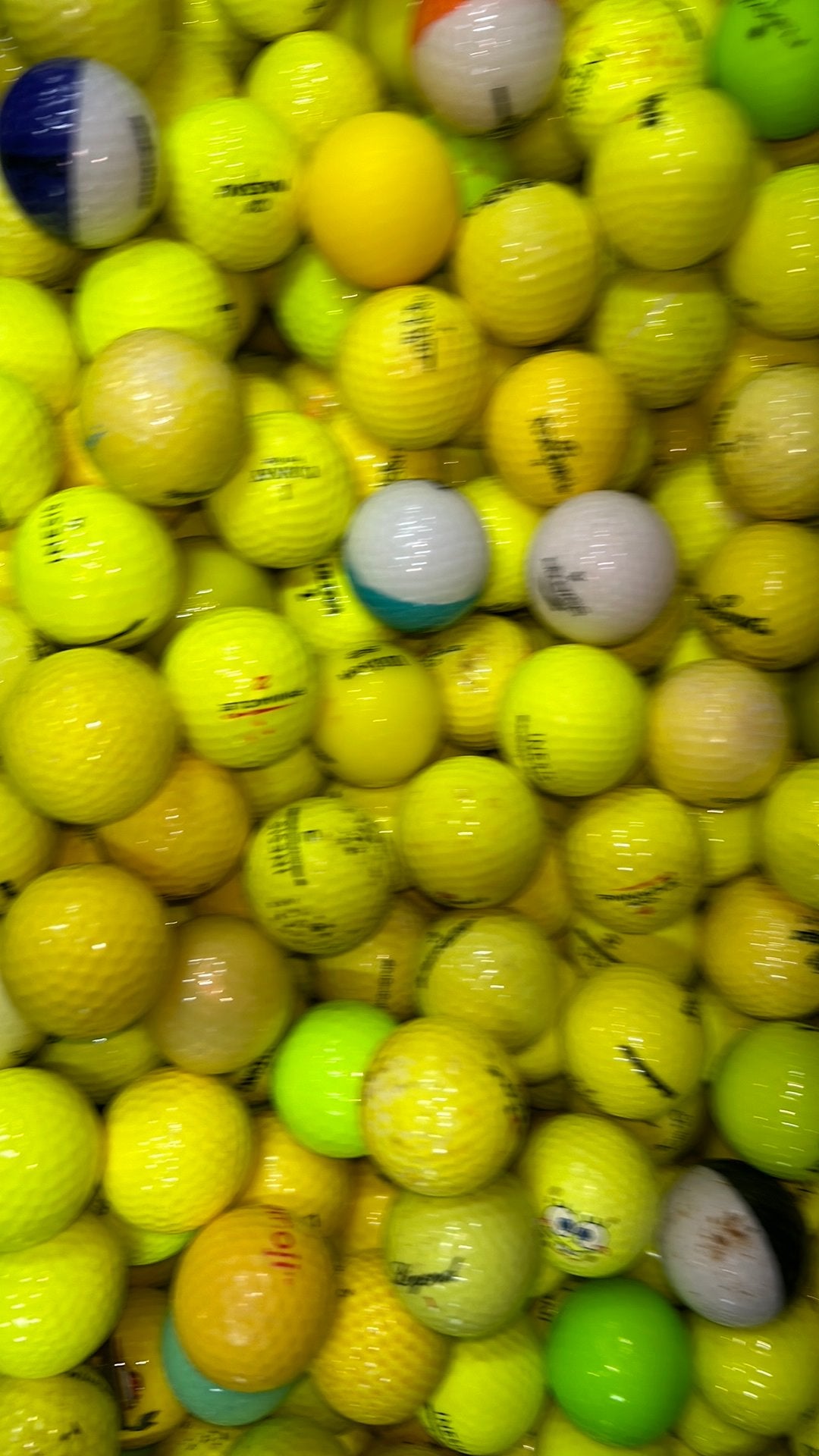 Gele golfballen mix 70 stuks, Ophalen of Verzenden, Zo goed als nieuw, Bal(len)