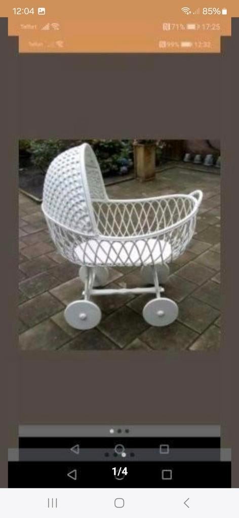 Grote brocante wieg, Kinderen en Baby's, Babywiegjes en Ledikanten, Ophalen, Gebruikt, Wieg