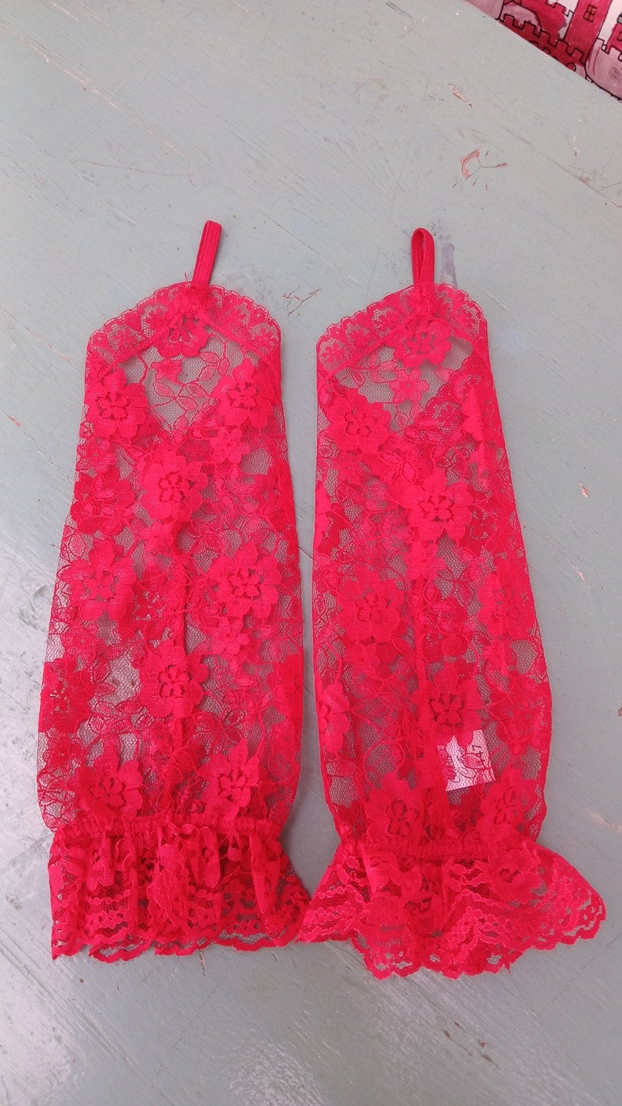 Set kanten handschoenen, rood, nieuw, Cotelli Collection, Ophalen of Verzenden, Rood, Overige typen