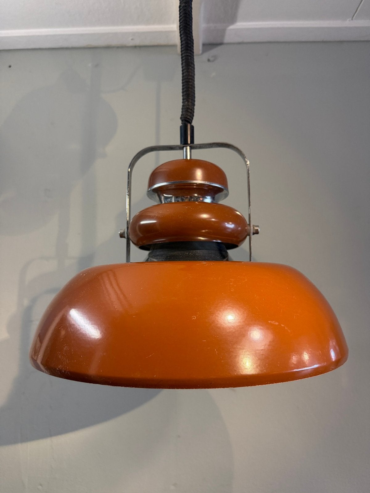 Vintage Anvia hanglamp - mid century - seventies - retro, Gebruikt, ., ., Metaal