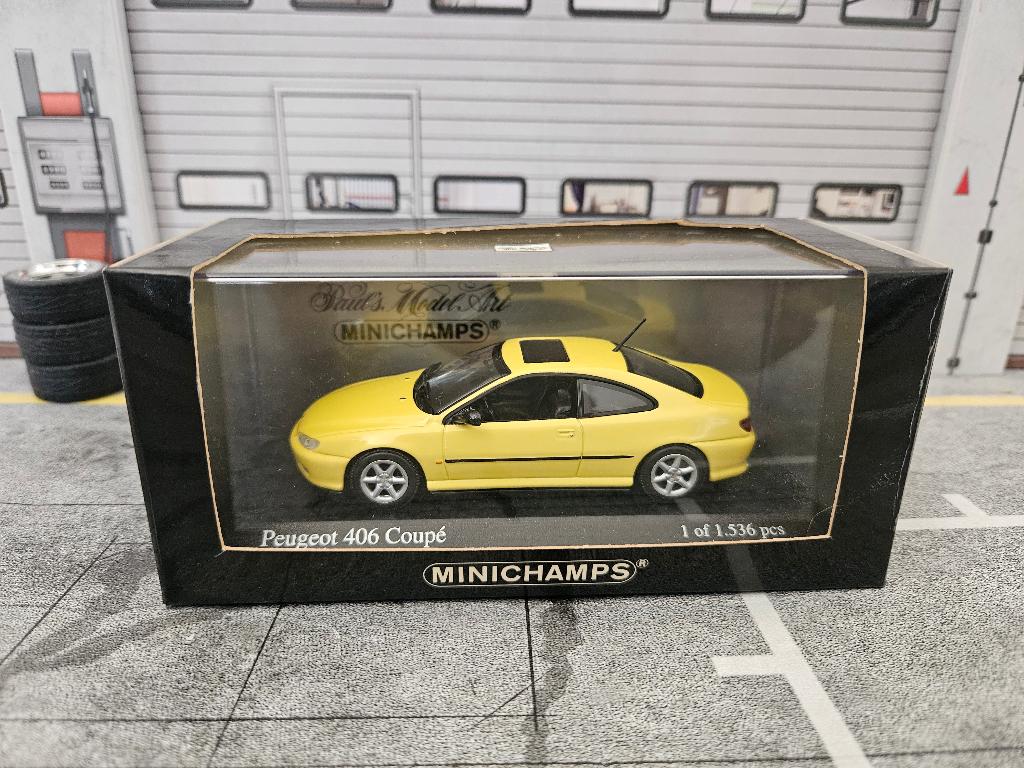 Minichamps Peugeot 406 Coupé 1998 1/43 in ovp, Ophalen of Verzenden, Zo goed als nieuw, Auto, MiniChamps