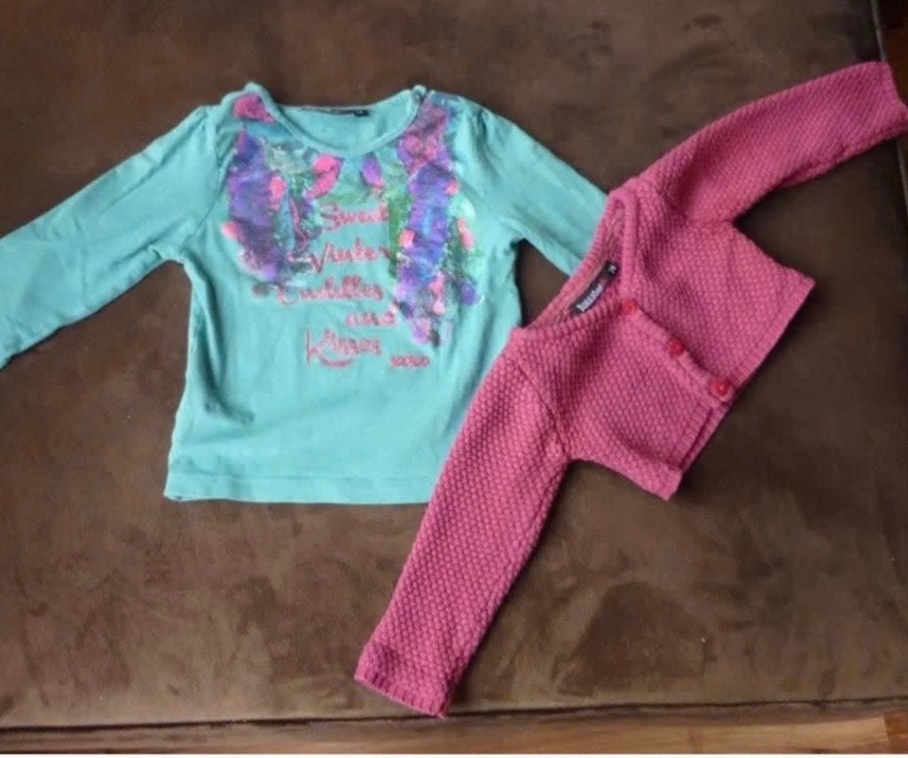 Bolero en shirt Bakkaboe in maat 74 zgan, Ophalen, Zo goed als nieuw, Meisje, Truitje of Vestje