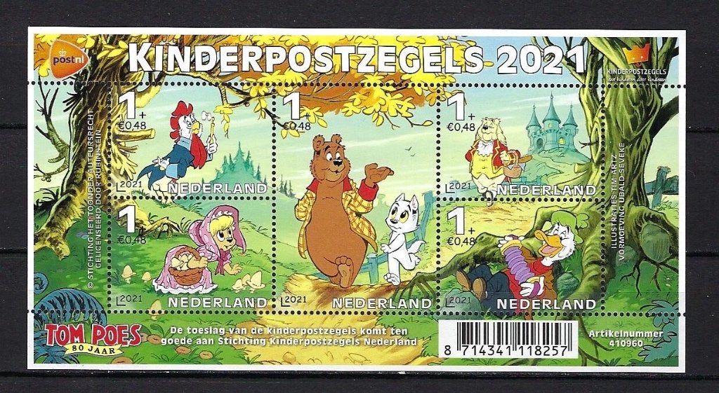 NVPH Blok 3975 (Tom Poes 80 jaar) Postfris, Postzegels en Munten, Postzegels | Nederland, Ophalen of Verzenden, Na 1940, Postfris