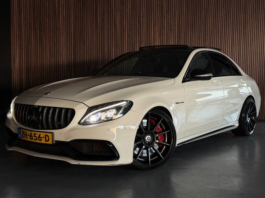 Mercedes-Benz C-klasse AMG C63S VOLLEDIG DEALERONDERHOUDEN/B, Auto's, Mercedes-Benz, Bedrijf, Te koop, C-Klasse, 360° camera, ABS