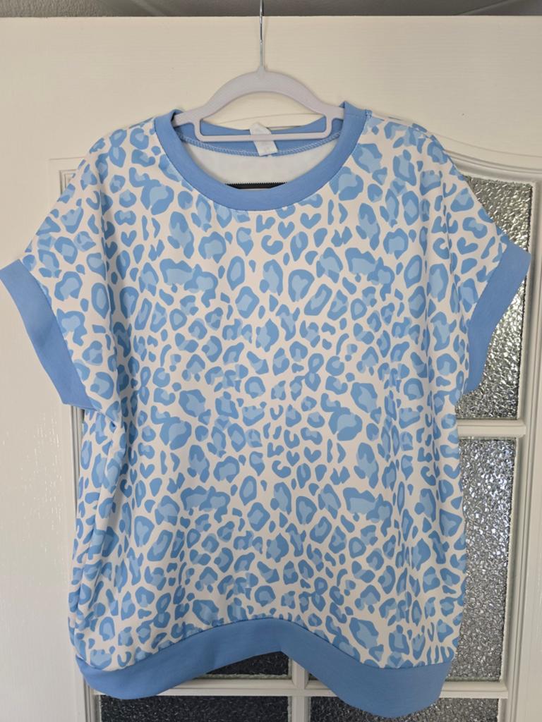 Nieuw shirt panter blauw 40 42 44, Blauw, Maat 42/44 (L), Nieuw, Ophalen of Verzenden